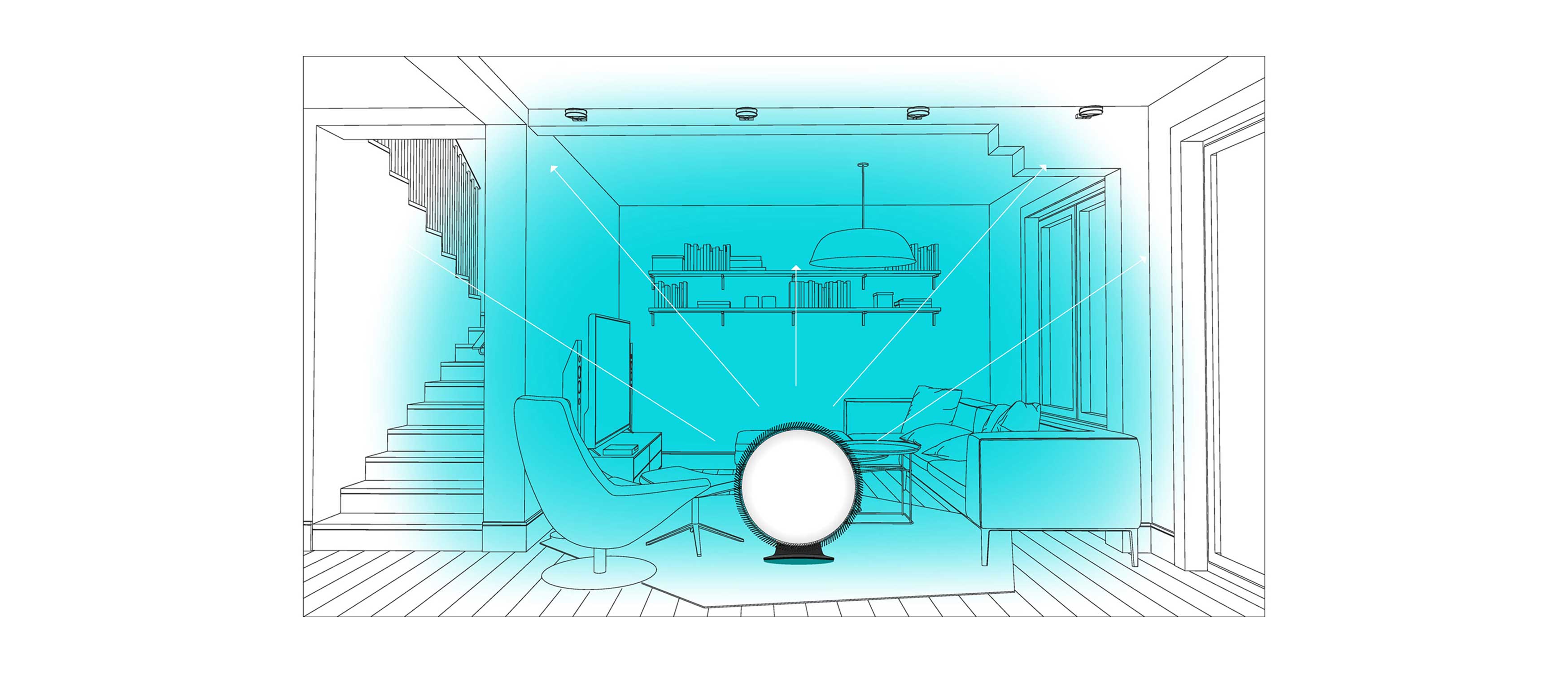 Atem X air purifier with maximum coverage, air purification up to 156 m² 