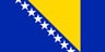 The national flag of Bosnia Herzegovina