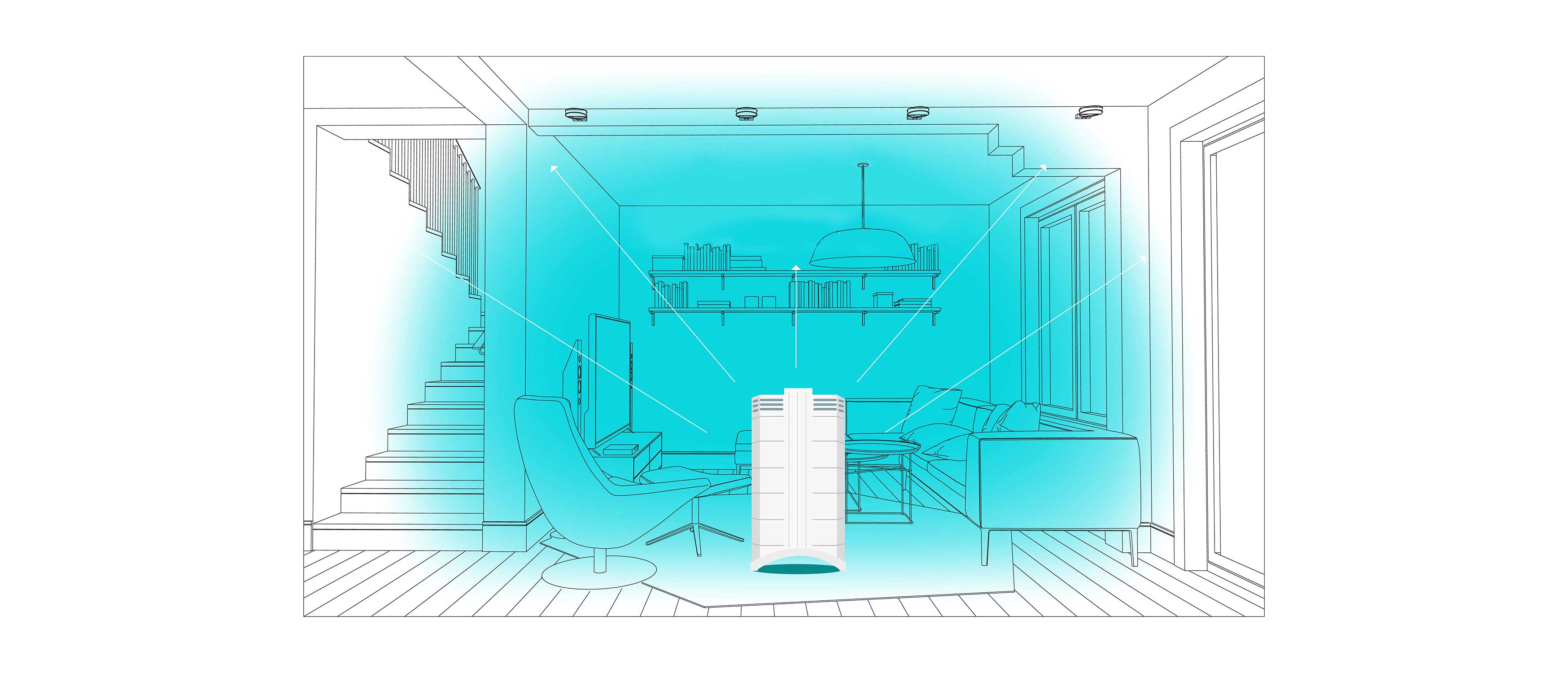 IQAir HealthPro 250 XE air purifier with maximum coverage, air purification up to 92 m²